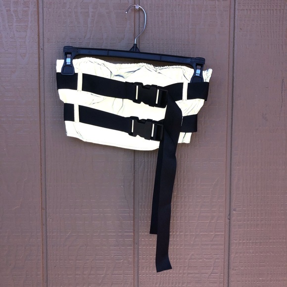 Tops - Reflective 3M Strapless Crop Top Blouse